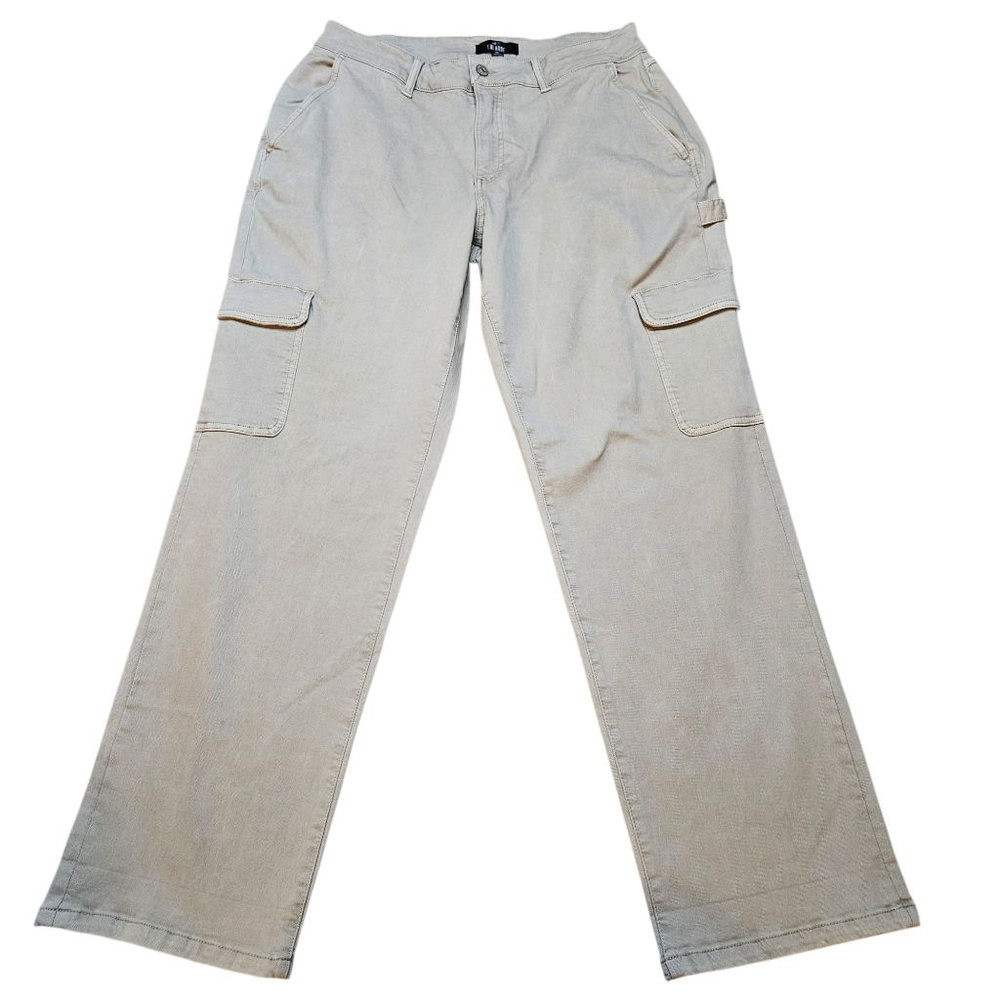 LuLaRoe 30 Khaki Utility Cargo Pants Soft Stretchy Twill - Picture 2 of 9